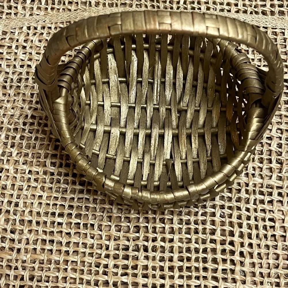 Vintage Mini Wicker Basket With Handle | Rustic Farmhouse Cottage Decor